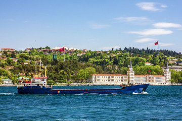 ISTANBUL, TURKEY: Cargo vessel in Bosphorus