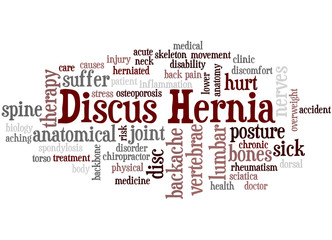 Obraz premium Discus Hernia, word cloud concept 4