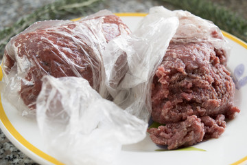 defrozen minced meat