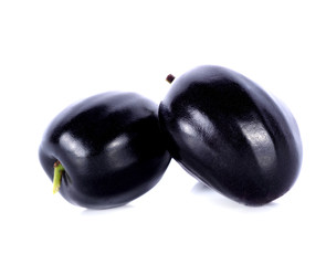 Jambolan plum on white background