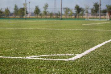 人工芝のサッカー場