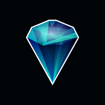 Diamond icon on a black background