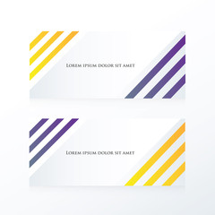 line abstract banner Purple, yellow