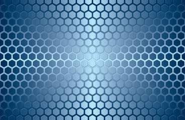 Vector Blue Metal grid (honeycomb shaped) with a vertical highlight.