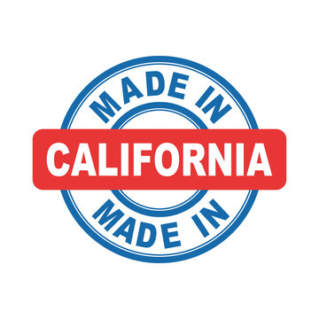 Made in California. Vector emblem flat