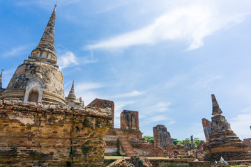 Fototapeta premium Wat phra si sanphet (wat mongkol bophit) Old pagoda Temple Histo