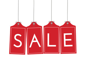 Hanging Sale Tags with Ribbons