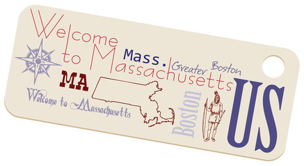 Label Welcome to Massachusetts