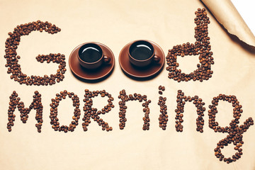 Coffee good morning text