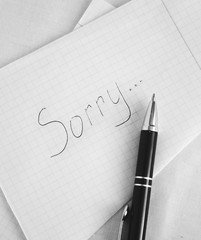 Sorry for ... 
