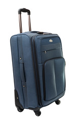 suitcase on wheels isolated