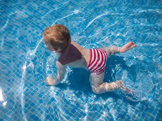 Boy in the pool