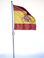 Bandera de España ondeando