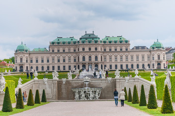 Fototapeta na wymiar Belvedere Park in Vienna, Austria
