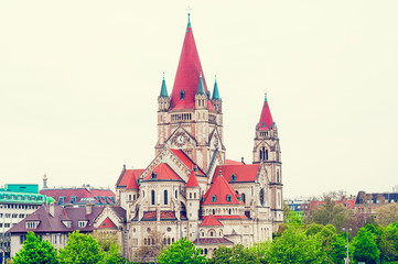 Fototapeta premium Church Heiliger Franz of Assisi in Vienna, Austria