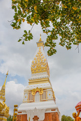 Naklejka premium Wat Phra That Phanom is the sacred area in the south of Nakhon Phanom province, northeastern Thailand.