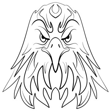 Stylized eagle head emblem illustration