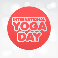 International Yoga Day.