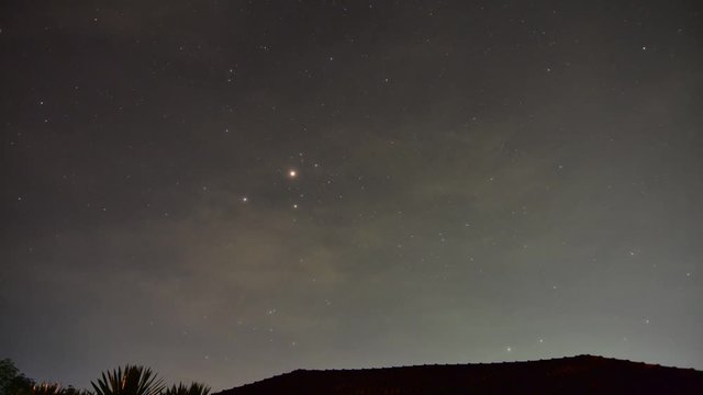Milky way galaxy on sky and star, Timelapse