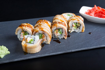 Japanese rolls with eel