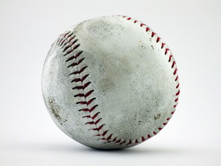 Dirty Baseball with white background