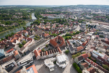 Bird's eye view over Ulm, Germany