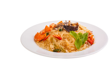 Stir-fried glass noodles