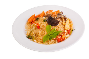 Stir-fried glass noodles