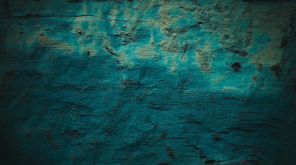 Dark wooden boards with a dark turquoise shade use for background.