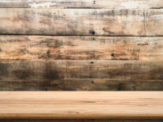 Obraz premium wooden counter top with grunge wood background