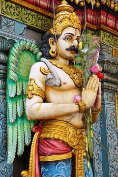 Statues at the Sri Krishnan Bagawan Temple in Singapore