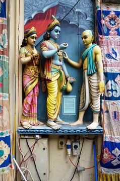 Statues at the Sri Krishnan Bagawan Temple in Singapore
