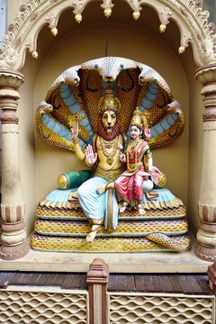 Statues at the Sri Krishnan Bagawan Temple in Singapore