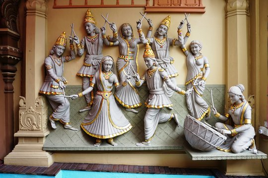 Statues at the Sri Krishnan Bagawan Temple in Singapore