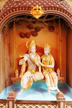 Statues at the Sri Krishnan Bagawan Temple in Singapore