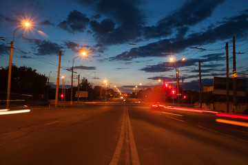 night streets of a small town
