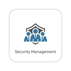 Security Management Icon. Flat Design.