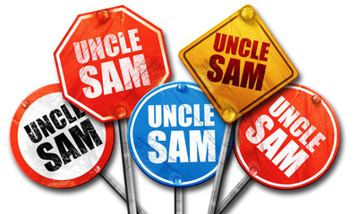 uncle sam, 3D rendering, street signs