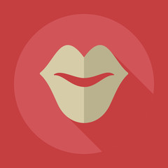Flat modern design with shadow icons lip