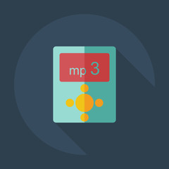 Flat modern design with shadow icons mp3