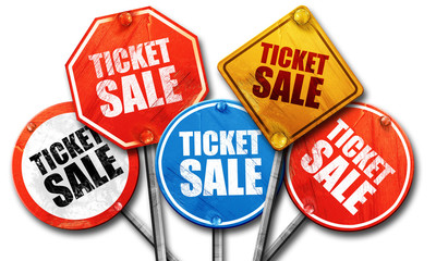 ticket sale, 3D rendering, street signs