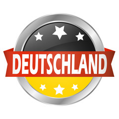 Deutschland Fahne Button Silber Glänzend