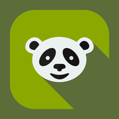 Flat modern design with shadow icons pandas