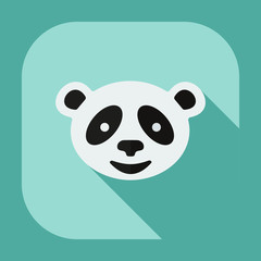 Flat modern design with shadow icons pandas
