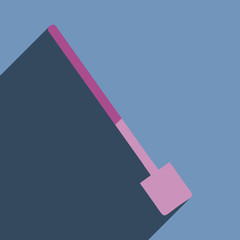 Flat icons with shadow of shovel