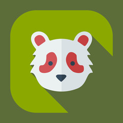 Flat modern design with shadow icons pandas