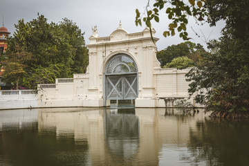 beautiful floodgate at Bang Pa-In Palace Thailand