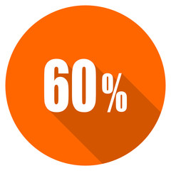 Flat dedisng round  vector discount web icon