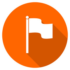 Orange flat design vector flag icon