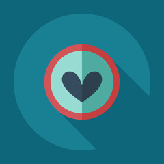 Flat modern design with shadow icons everlasting love